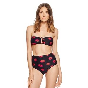 Proenza Schouler Ikat Pansy High Waist Bikini Swimsuit Set Size Medium Strapless